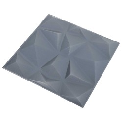 Panneaux muraux 48 pcs Gris Diamant 50 x 50 cm Mousse XPS 631047631047
