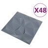 Panneaux muraux 48 pcs Gris Diamant 50 x 50 cm Mousse XPS 631047631047
