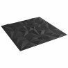 Panneaux muraux 48 pcs Noir 50 x 50 cm Mousse XPS 631048631048