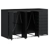 Rangement de poubelle à roulettes pour 3 poubelles Noir 631052631052