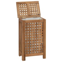Panier à Linge Naturel 35 x 25 x 60 cm Bois de teck massif 631053631053