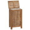 Panier à Linge Naturel 35 x 25 x 60 cm Bois de teck massif 631053631053