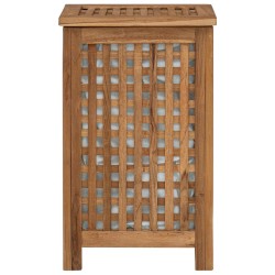 Panier à Linge Naturel 35 x 25 x 60 cm Bois de teck massif 631053631053
