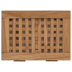 Panier à Linge Naturel 35 x 25 x 60 cm Bois de teck massif 631053631053