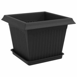 Pots de plantes 24 pcs Noir 23 x 23 x 17,5 cm Plastique 631055631055