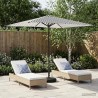 Parasol de jardin avec base 200 x 300 cm Polyester 631056631056