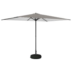 Parasol de jardin avec base 200 x 300 cm Polyester 631056631056