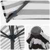 Parasol de jardin avec base 200 x 300 cm Polyester 631056631056