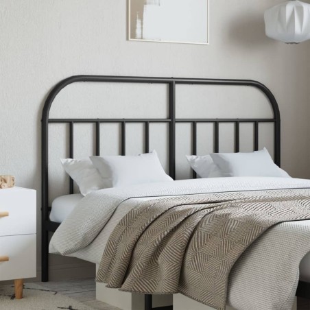  Tête de lit métal noir 140 cm 