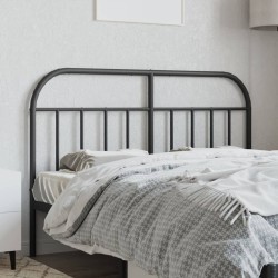  Tête de lit métal noir 140 cm 