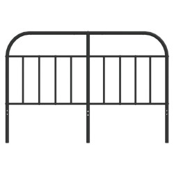  Tête de lit métal noir 140 cm 