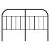  Tête de lit métal noir 140 cm 