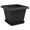 Pots de plantes 24 pcs Noir 33 x 33 x 26 cm Plastique 631063631063