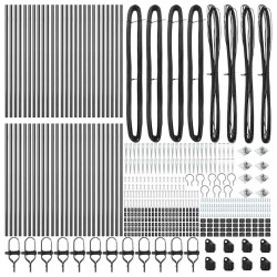 Piquet de clôture à enfoncer au sol 52 pc Gris 631065631065