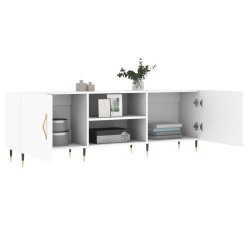 Meuble TV blanc 150x30x50 cm bois d'ingénierie 631066631066