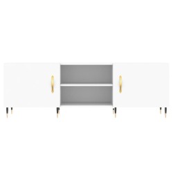 Meuble TV blanc 150x30x50 cm bois d'ingénierie 631066631066