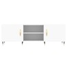 Meuble TV blanc 150x30x50 cm bois d'ingénierie 631066631066