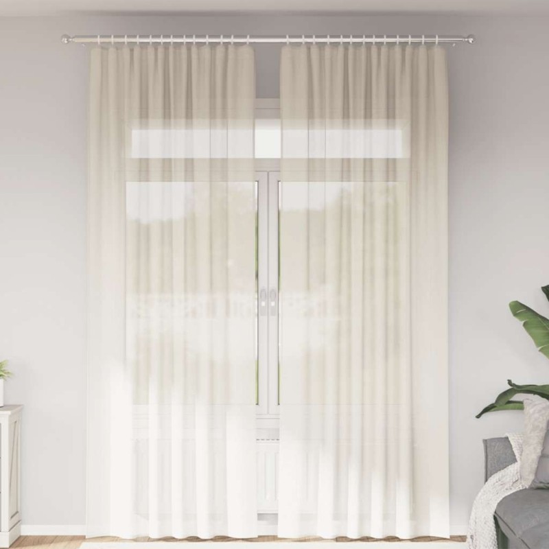 Rideaux en voile à œillets 2 pcs couleur crème 631069631069