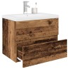 Meuble lavabo avec bassin et robinet intégrés vieux bois 631070631070