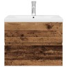Meuble lavabo avec bassin et robinet intégrés vieux bois 631070631070
