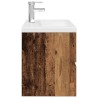 Meuble lavabo avec bassin et robinet intégrés vieux bois 631070631070