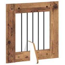 Porte de chien pliable avec supports 4 pcs Bois ancien 241 cm 631076631076