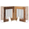 Porte de chien pliable avec supports 4 pcs Bois ancien 241 cm 631076631076