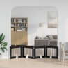 Porte de chien pliable avec supports 4 pcs Chêne noir 321 cm 631077631077