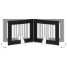 Porte de chien pliable avec supports 4 pcs Chêne noir 321 cm 631077631077