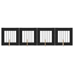 Porte de chien pliable avec supports 4 pcs Chêne noir 241 cm 631078631078