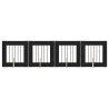 Porte de chien pliable avec supports 4 pcs Chêne noir 241 cm 631078631078