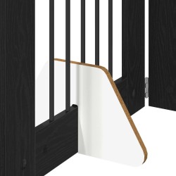 Porte de chien pliable avec supports 4 pcs Chêne noir 241 cm 631078631078
