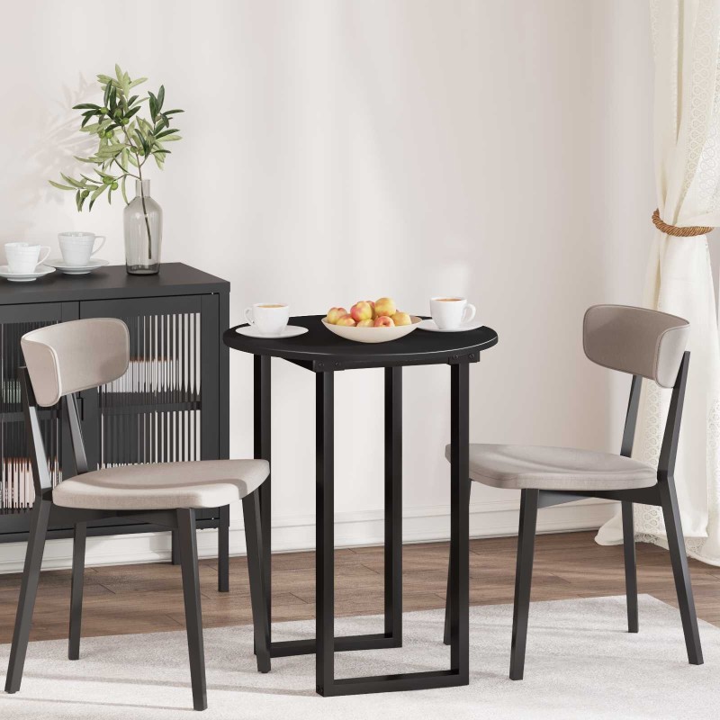 Plateau de table Noir Ø 60 x 1,5 cm Bois d'ingénierie 631080631080