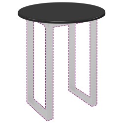 Plateau de table Noir Ø 60 x 1,5 cm Bois d'ingénierie 631080631080