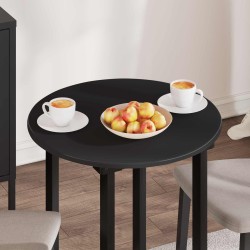 Plateau de table Noir Ø 60 x 1,5 cm Bois d'ingénierie 631080631080