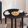 Plateau de table Noir Ø 60 x 1,5 cm Bois d'ingénierie 631080631080