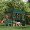 Mur de tente de fête 2 pcs 200 x 195 cm Vert PE et acier 631083631083