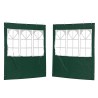 Mur de tente de fête 2 pcs 200 x 195 cm Vert PE et acier 631083631083