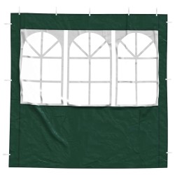 Mur de tente de fête 2 pcs 200 x 195 cm Vert PE et acier 631083631083