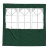 Mur de tente de fête 2 pcs 200 x 195 cm Vert PE et acier 631083631083