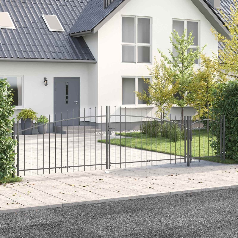 Porte de Jardin Woerden Gris 100 x 500 cm Acier 631086631086