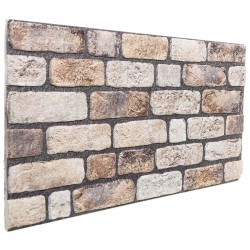 Panneaux muraux 10 pcs Marron Clair 100 x 50 cm Mousse EPS 631087631087