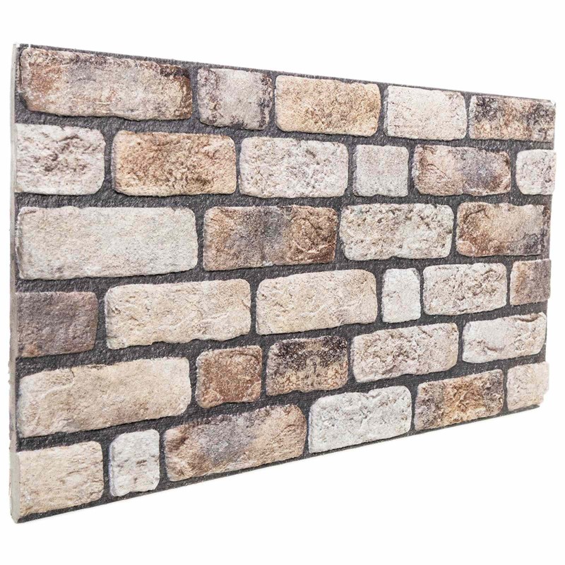 Panneaux muraux 10 pcs Marron Clair 100 x 50 cm Mousse EPS 631087631087