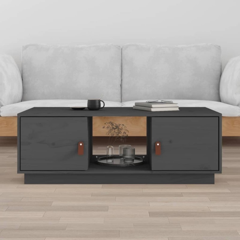 Table basse Gris 100x50x35 cm Bois massif de pin 631094631094