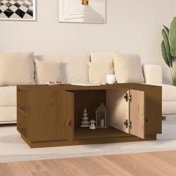 Table basse Marron miel 100x50x41 cm Bois massif de pin 631095631095