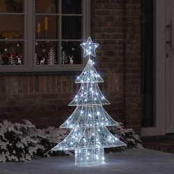 Sapin de Noël avec 100 LED Blanc froid 120 cm Acrylique 631100631100