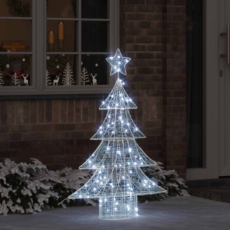Sapin de Noël avec 100 LED Blanc froid 120 cm Acrylique 631100631100
