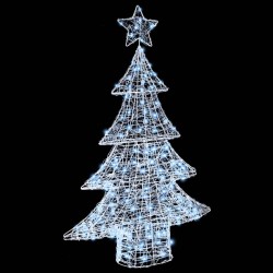 Sapin de Noël avec 100 LED Blanc froid 120 cm Acrylique 631100631100