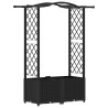 Lit Élevé avec Treillis et Toit Noir 125 x 40 x 138 cm PP 631101631101