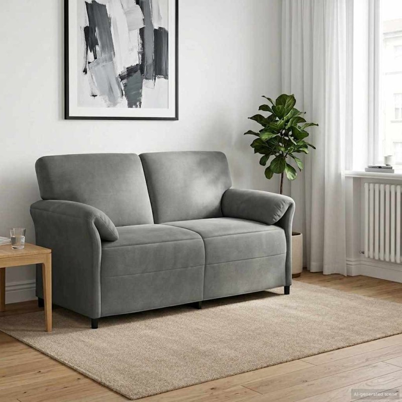 Sofa 2 places Gris foncé 158 x 83 x 95 cm Velours 631102631102